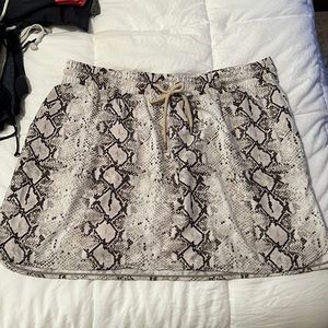 Snake print drawstring skirt - 2X